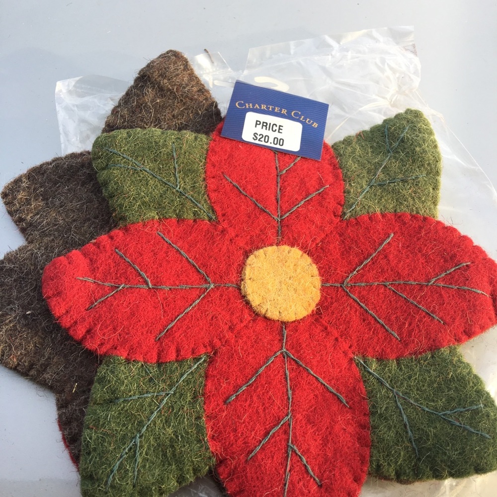 NWT, Christmas wool pot holder